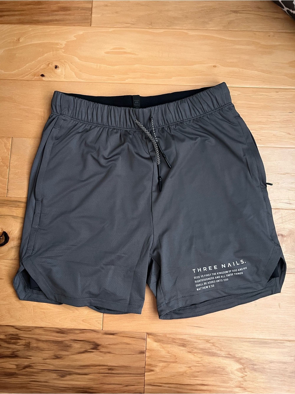 Three Nails Pro-Tech 2.0 Liner Short "Mission" Men's Gray Athletic Shorts